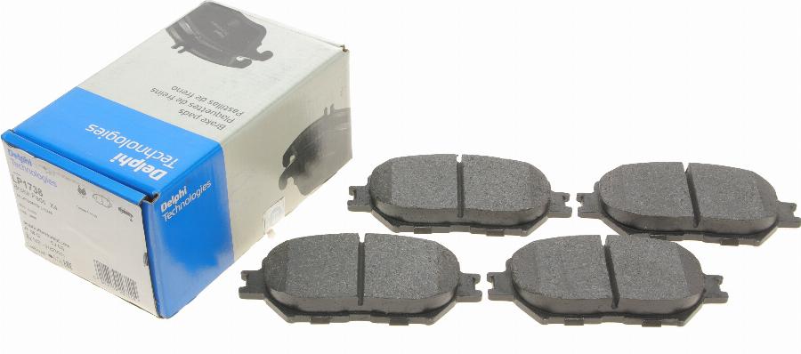 Delphi LP1738 - Brake Pad Set, disc brake autospares.lv