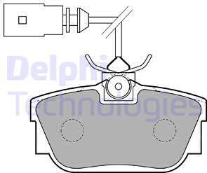 Delphi LP1733 - Brake Pad Set, disc brake autospares.lv