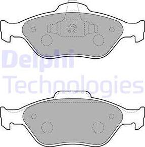 Delphi LP1729 - Brake Pad Set, disc brake autospares.lv