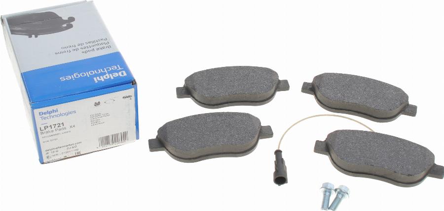 Delphi LP1721 - Brake Pad Set, disc brake autospares.lv