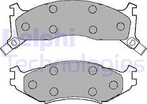 Delphi LP892 - Brake Pad Set, disc brake autospares.lv