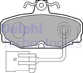 Delphi LP868 - Brake Pad Set, disc brake autospares.lv