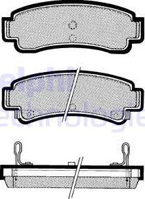 Delphi LP807 - Brake Pad Set, disc brake autospares.lv