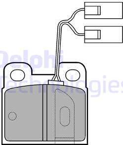 Delphi LP824 - Brake Pad Set, disc brake autospares.lv