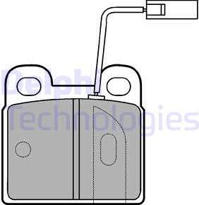 Delphi LP874 - Brake Pad Set, disc brake autospares.lv