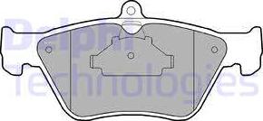 Delphi LP873 - Brake Pad Set, disc brake autospares.lv