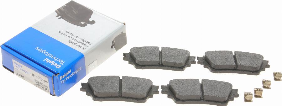 Delphi LP3408 - Brake Pad Set, disc brake autospares.lv