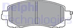 Delphi LP3411 - Brake Pad Set, disc brake autospares.lv