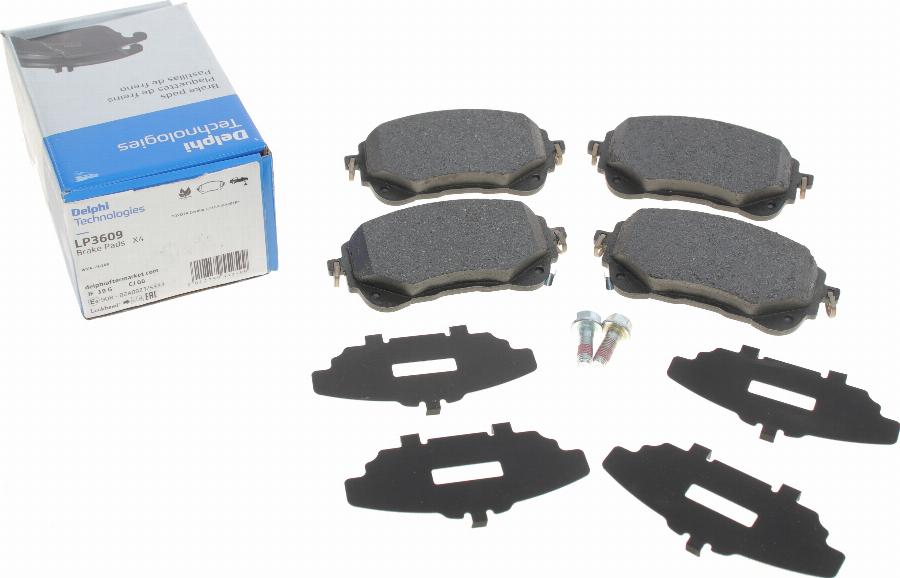 Delphi LP3609 - Brake Pad Set, disc brake autospares.lv