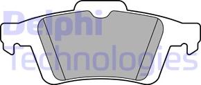 Delphi LP3600 - Brake Pad Set, disc brake autospares.lv