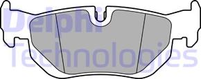 Delphi LP3618 - Brake Pad Set, disc brake autospares.lv