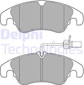 Delphi LP3152 - Brake Pad Set, disc brake autospares.lv