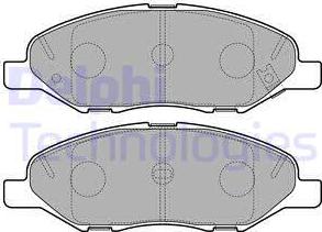 Delphi LP3169 - Brake Pad Set, disc brake autospares.lv