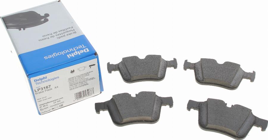 Delphi LP3167 - Brake Pad Set, disc brake autospares.lv