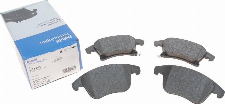 Delphi LP3181 - Brake Pad Set, disc brake autospares.lv