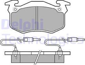 Delphi LP382 - Brake Pad Set, disc brake autospares.lv