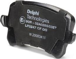 Delphi LP3247 - Brake Pad Set, disc brake autospares.lv