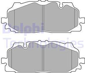 Delphi LP3272 - Brake Pad Set, disc brake autospares.lv