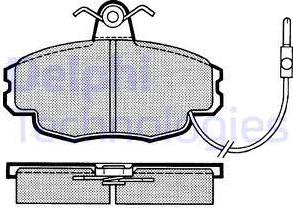 Delphi LP248 - Brake Pad Set, disc brake autospares.lv