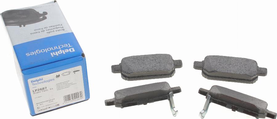 Delphi LP2687 - Brake Pad Set, disc brake autospares.lv