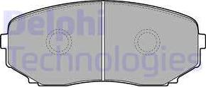 Delphi LP2098 - Brake Pad Set, disc brake autospares.lv
