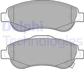 Delphi LP2093 - Brake Pad Set, disc brake autospares.lv