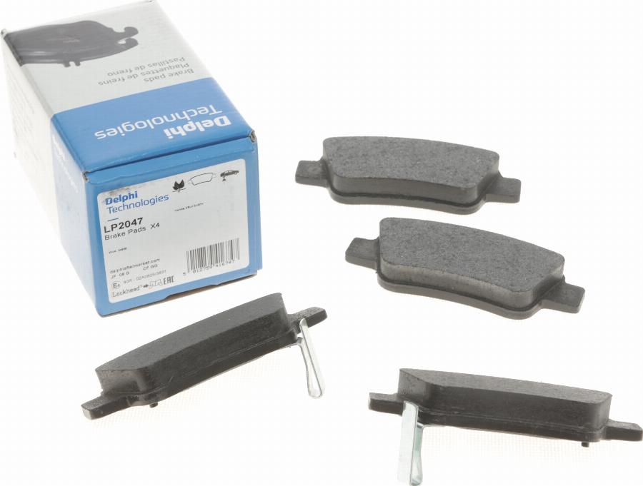 Delphi LP2047 - Brake Pad Set, disc brake autospares.lv