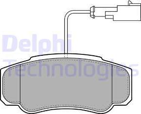 Delphi LP2054 - Brake Pad Set, disc brake autospares.lv