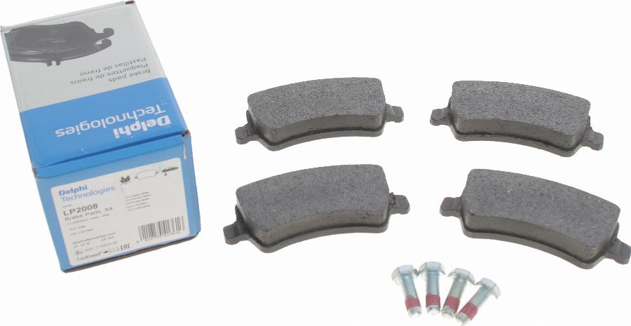 Delphi LP2008 - Brake Pad Set, disc brake autospares.lv