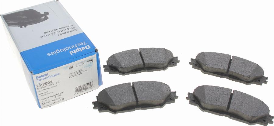 Delphi LP2002 - Brake Pad Set, disc brake autospares.lv