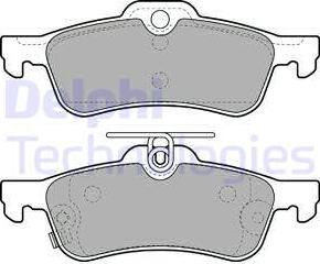 Delphi LP2007 - Brake Pad Set, disc brake autospares.lv