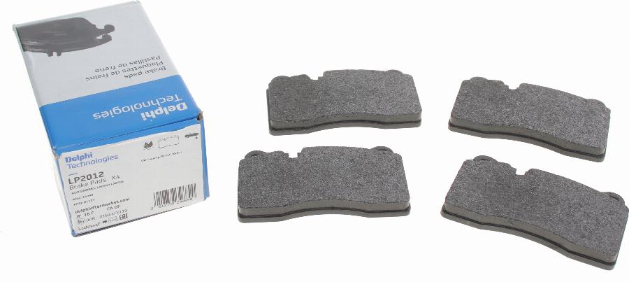 Delphi LP2012 - Brake Pad Set, disc brake autospares.lv