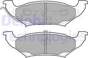 Delphi LP2085 - Brake Pad Set, disc brake autospares.lv
