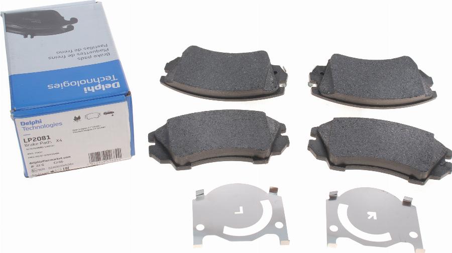 Delphi LP2081 - Brake Pad Set, disc brake autospares.lv