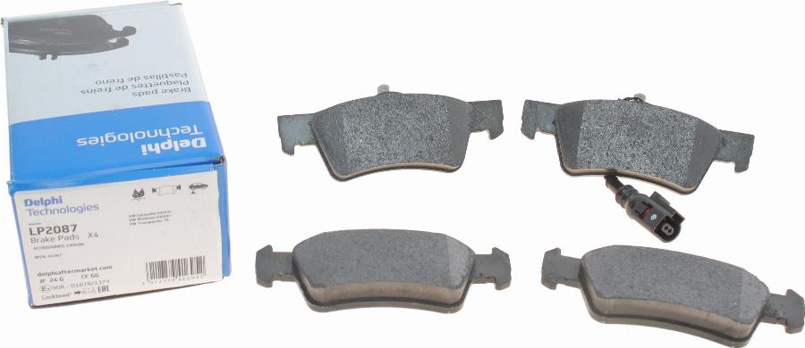 Delphi LP2087 - Brake Pad Set, disc brake autospares.lv