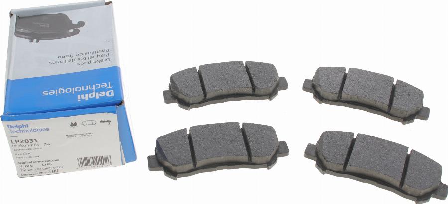 Delphi LP2031 - Brake Pad Set, disc brake autospares.lv