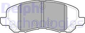 Delphi LP2038 - Brake Pad Set, disc brake autospares.lv