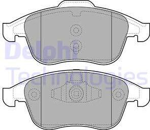 Delphi LP2079-18B1 - Brake Pad Set, disc brake autospares.lv