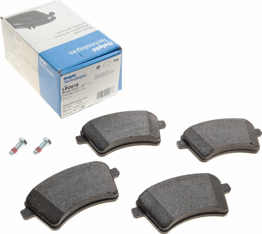 Delphi LP2078 - Brake Pad Set, disc brake autospares.lv