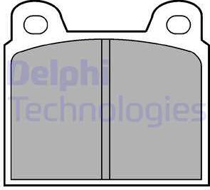 Delphi LP20 - Brake Pad Set, disc brake autospares.lv
