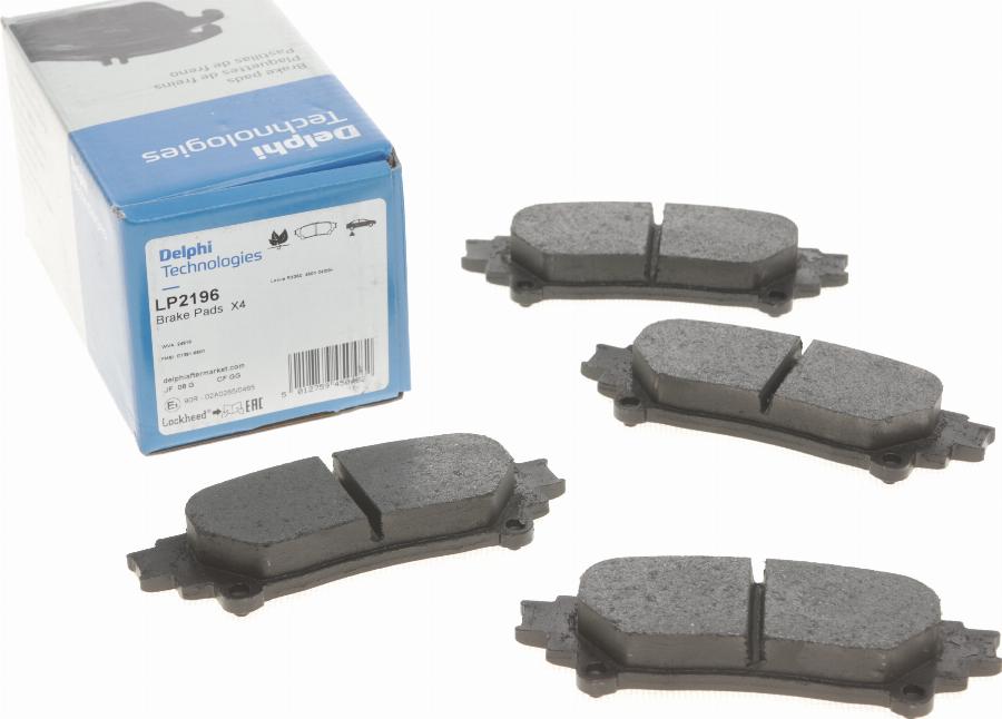 Delphi LP2196 - Brake Pad Set, disc brake autospares.lv