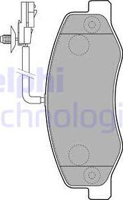 Delphi LP2192 - Brake Pad Set, disc brake autospares.lv