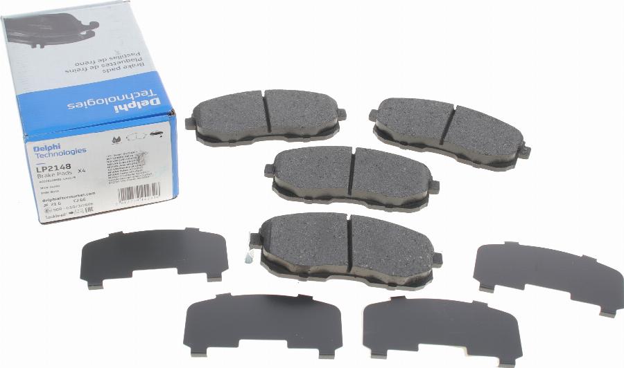 Delphi LP2148 - Brake Pad Set, disc brake autospares.lv