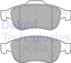 Delphi LP2152 - Brake Pad Set, disc brake autospares.lv