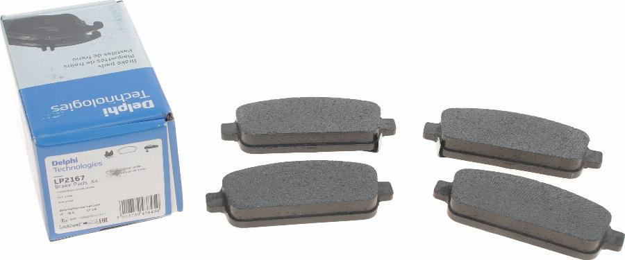 Delphi LP2167 - Brake Pad Set, disc brake autospares.lv