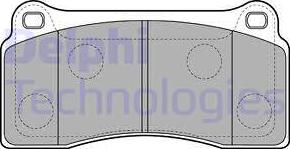 Delphi LP2113 - Brake Pad Set, disc brake autospares.lv