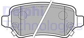 Delphi LP2188 - Brake Pad Set, disc brake autospares.lv