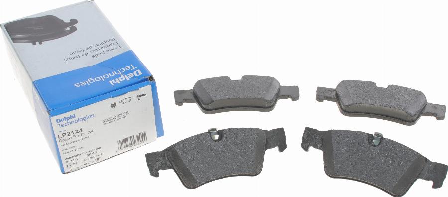 Delphi LP2124 - Brake Pad Set, disc brake autospares.lv