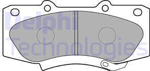 Delphi LP2244 - Brake Pad Set, disc brake autospares.lv