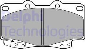 Delphi LP2242 - Brake Pad Set, disc brake autospares.lv
